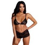 Комплект эротического белья Tina черный L/XL