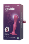 Фаллоимитатор Satisfyer Double Ball-R, силикон, бордовый, 18 см